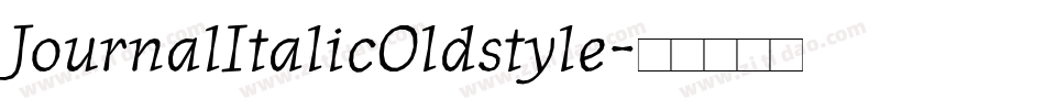 JournalItalicOldstyle字体转换