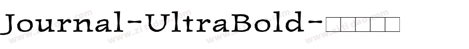 Journal-UltraBold字体转换