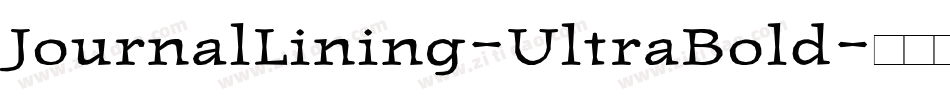 JournalLining-UltraBold字体转换