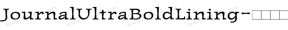 JournalUltraBoldLining字体转换