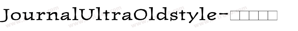 JournalUltraOldstyle字体转换