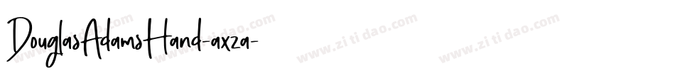 DouglasAdamsHand-axza字体转换