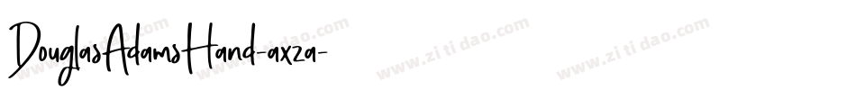 DouglasAdamsHand-axza字体转换