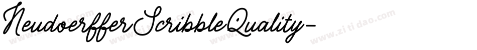 NeudoerfferScribbleQuality字体转换