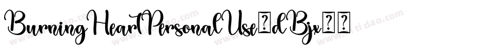 BurningHeartPersonalUse-dBjx字体转换