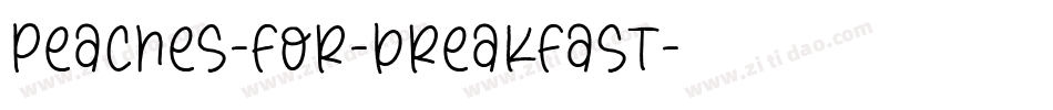 Peaches-For-Breakfast字体转换