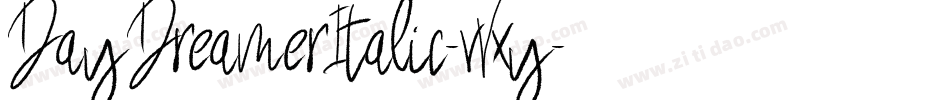 DayDreamerItalic-vVxy字体转换