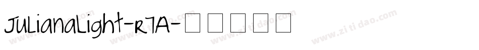 JulianaLight-r7A字体转换