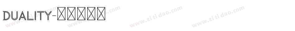Duality字体转换