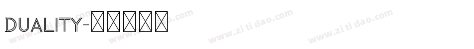 Duality字体转换