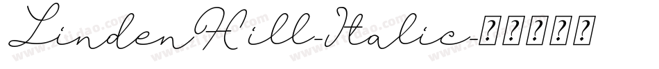 LindenHill-Italic字体转换