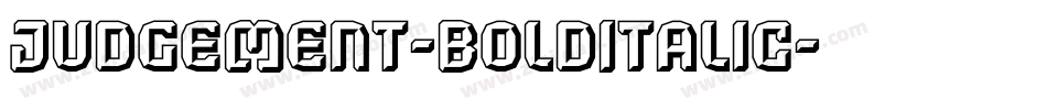 Judgement-BoldItalic字体转换