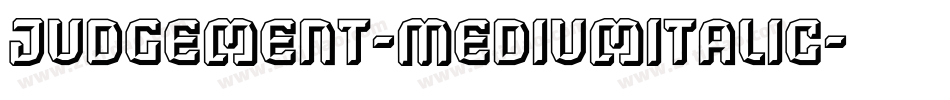 Judgement-MediumItalic字体转换