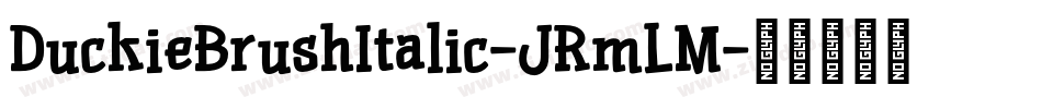 DuckieBrushItalic-JRmLM字体转换