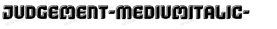 Judgement-MediumItalic字体转换