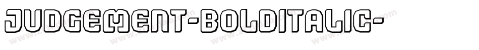 Judgement-BoldItalic字体转换