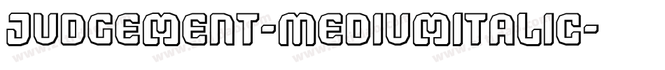 Judgement-MediumItalic字体转换