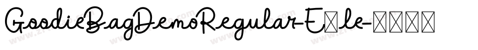 GoodieBagDemoRegular-E3le字体转换