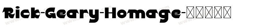 Rick-Geary-Homage字体转换