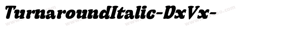 TurnaroundItalic-DxVx字体转换