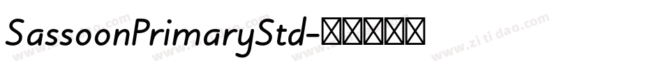 SassoonPrimaryStd字体转换