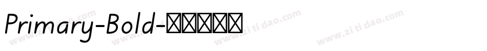 Primary-Bold字体转换