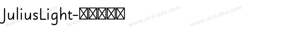 JuliusLight字体转换