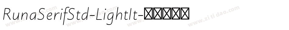 RunaSerifStd-LightIt字体转换