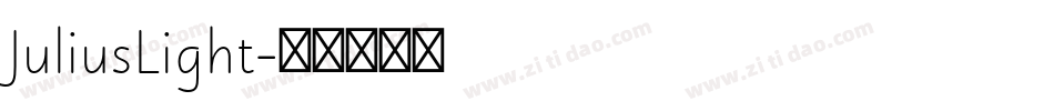 JuliusLight字体转换