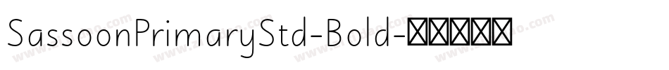 SassoonPrimaryStd-Bold字体转换