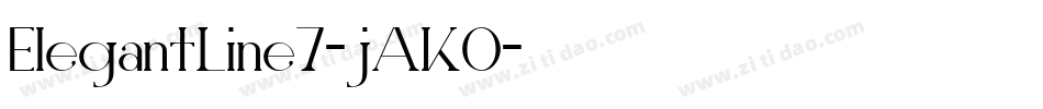 ElegantLine7-jAK0字体转换