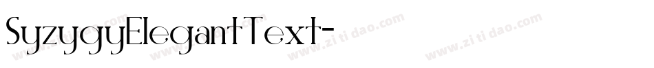 SyzygyElegantText字体转换