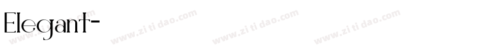 Elegant字体转换