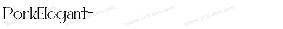 PorkElegant字体转换