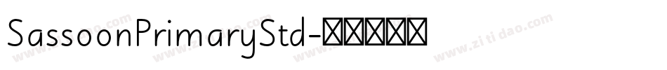 SassoonPrimaryStd字体转换