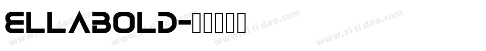ellabold字体转换