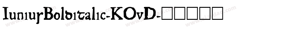 JuniusBolditalic-KOvD字体转换