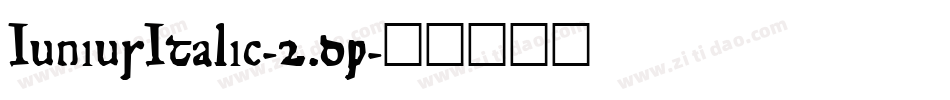JuniusItalic-24dw字体转换