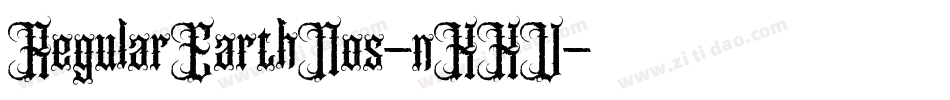 RegularEarthNos-nKKV字体转换