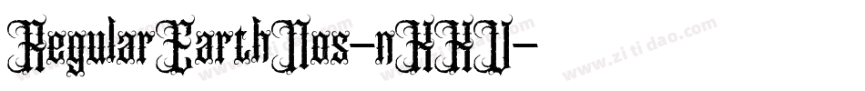 RegularEarthNos-nKKV字体转换