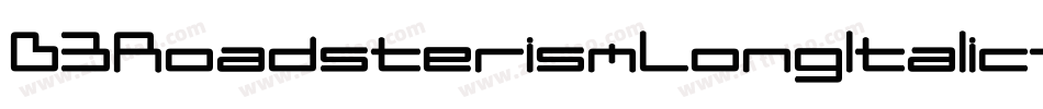 D3RoadsterismLongItalic-lgoZ字体转换