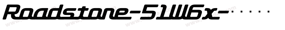 Roadstore-51W6x字体转换