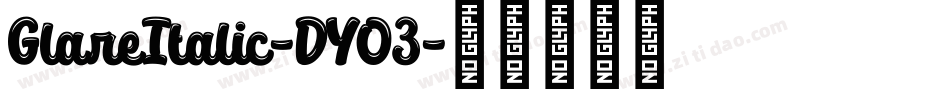 GlareItalic-DYO3字体转换