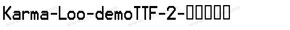 Karma-Loo-demoTTF-2字体转换