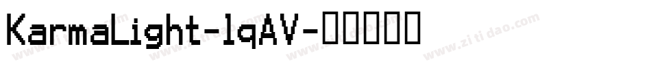 KarmaLight-lqAV字体转换