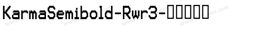 KarmaSemibold-Rwr3字体转换