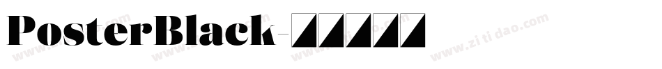 PosterBlack字体转换