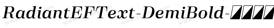 RadiantEFText-DemiBold字体转换