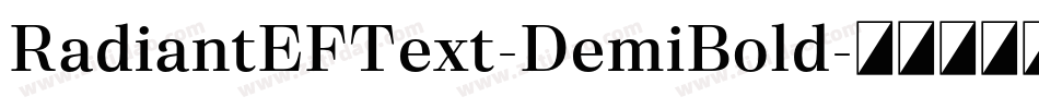 RadiantEFText-DemiBold字体转换