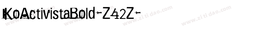 KoActivistaBold-Z42Z字体转换